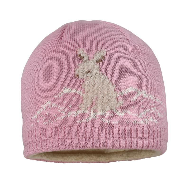 MINI-Mütze, Jacquard Schneehase