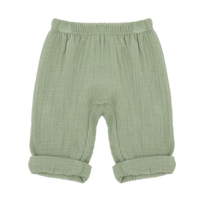 GOTS BABY Krempelhose, frostgrün