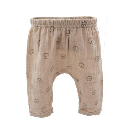 GOTS BABY Krempelhose, beigemeliert löwe