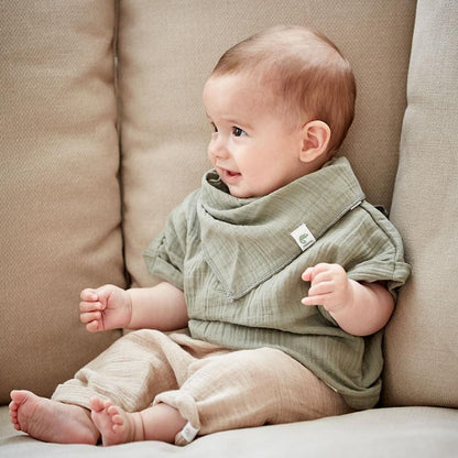 GOTS BABY Krempelhose, beigemeliert