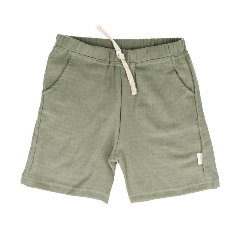 GOTS MINI Shorts Musselin, frostgrün