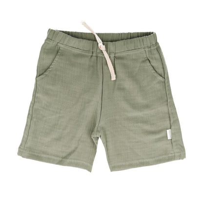 GOTS MINI Shorts Musselin, frostgrün