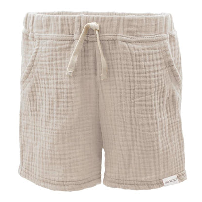 GOTS MINI Shorts Musselin, beigemeliert