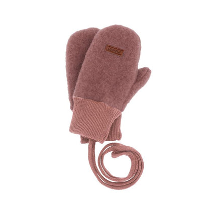 GOTS MINI Handschuhe mit Daumen, Wollfleece rosemeliert