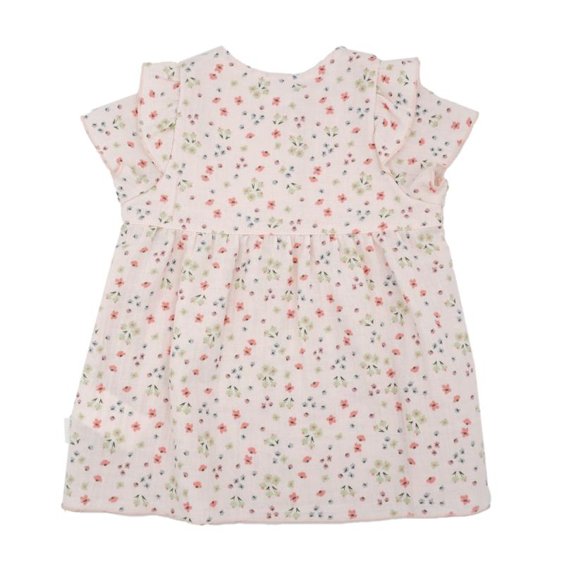 GOTS BABY Kleid, Kurzarm Musselinstoff