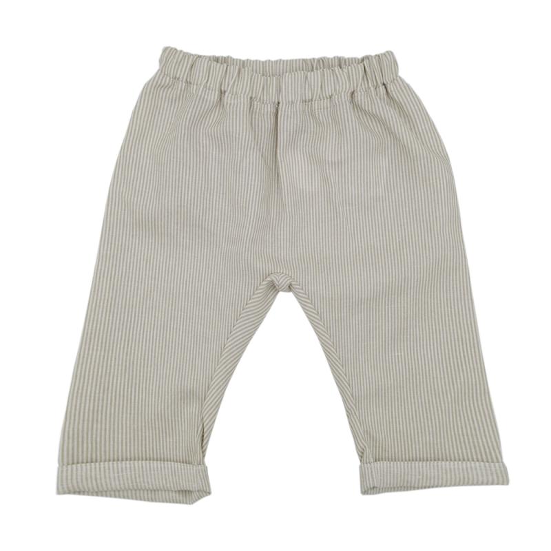 BABY Krempelhose Streifen, Leinenmischung