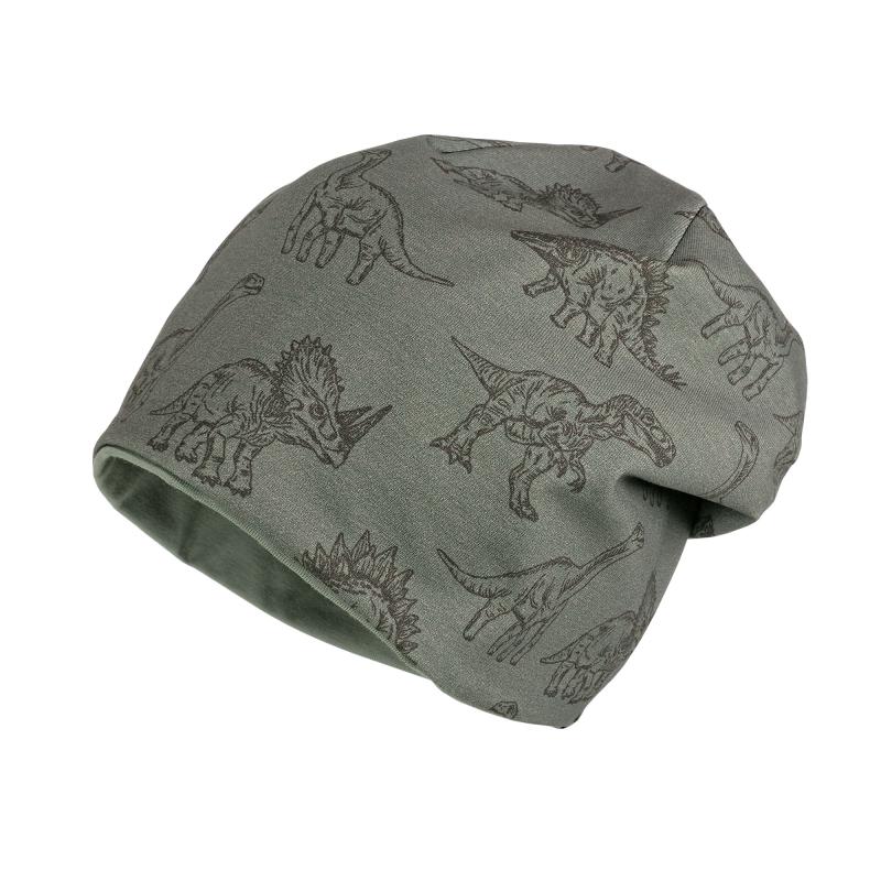 KIDS-Beanie, reversible,Futter Dino/uni, UV 50