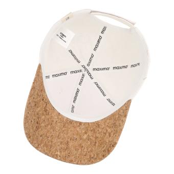 KIDS-Cap Waschoptik mit Korkschild und Klettverschluß, wollweiß