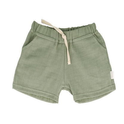 GOTS BABY Shorts Musselinstoff, frostgrün