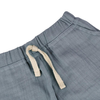 GOTS BABY Shorts Musselinstoff, flint stone