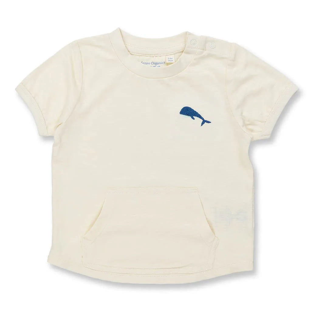 Baby T-Shirt mit Wal, Modell TAMO