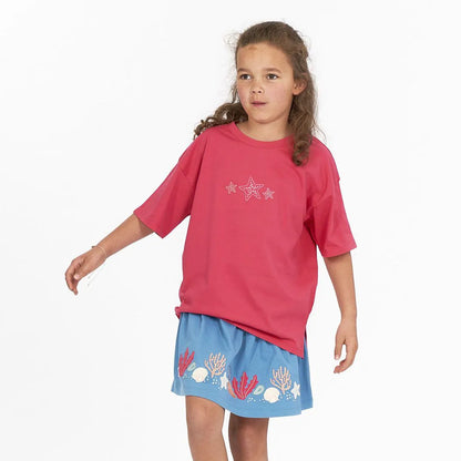 Kinder T-Shirt mit Seestern, Modell SOPHIE, pink