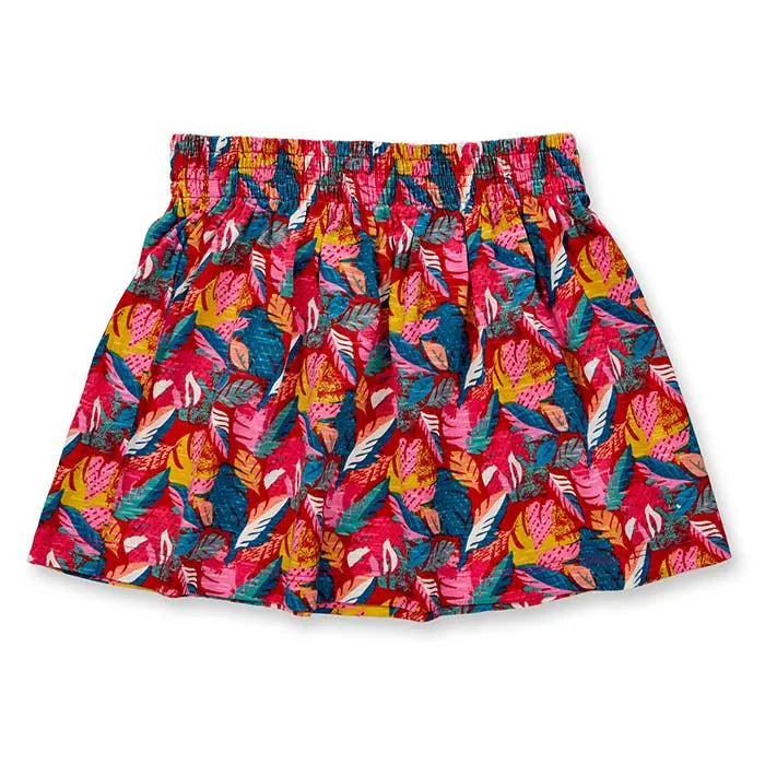 Mädchenrock mit Blätterdruck, Modell MALIA