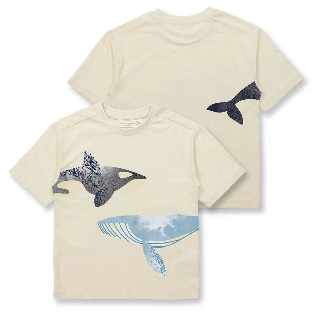 Kinder T-Shirt mit Wal-Motiv, Modell OSWIN