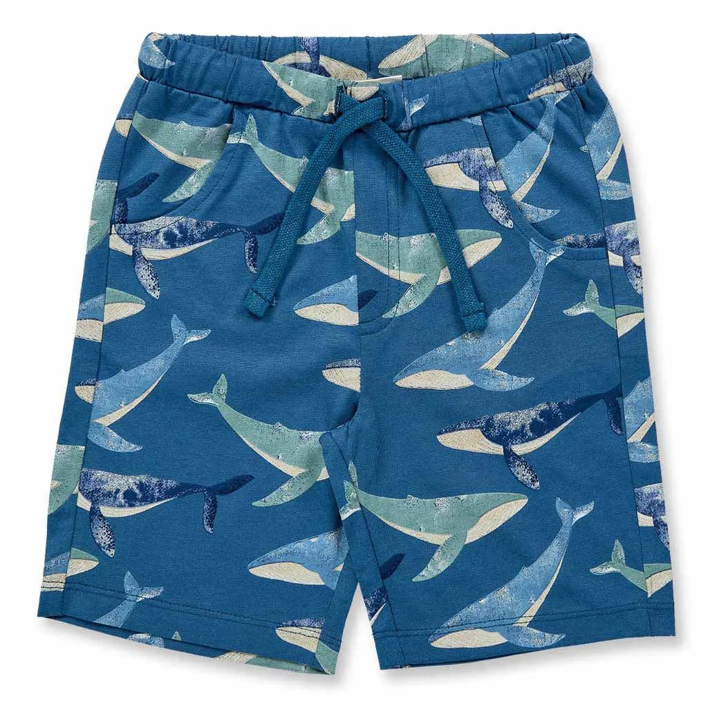 Shorts für Kinder mit Wal-Druck, Modell KHAN