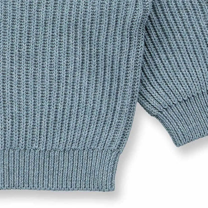 Baby Strickpullover in salbeigrün mélange, Modell VARUNY