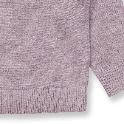 Baby Merino Strickpullover in mauve mélange, Modell SIROO