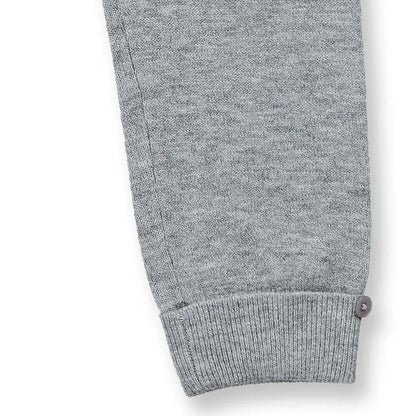 Baby Merino Strickleggins in grau mélange, Modell PABLO