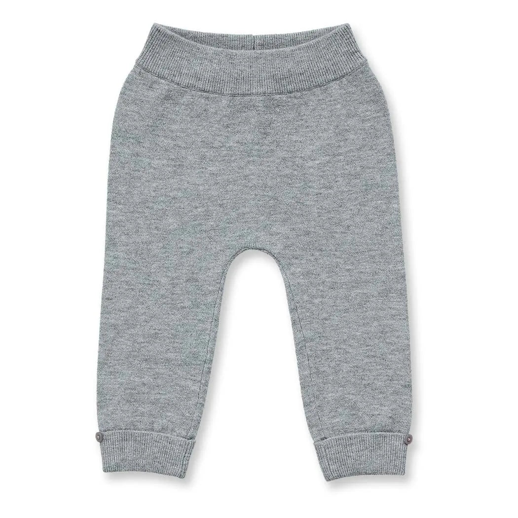 Baby Merino Strickleggins in grau mélange, Modell PABLO