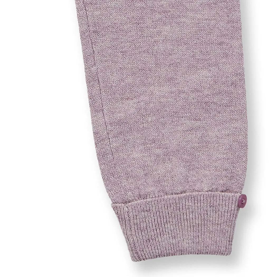 Baby Merino Strickleggins in mauve mélange, Modell PABLO