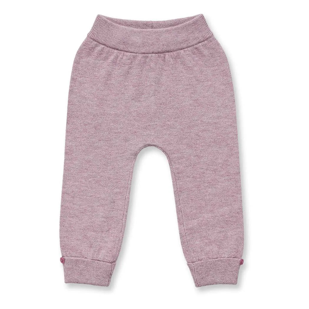Baby Merino Strickleggins in mauve mélange, Modell PABLO