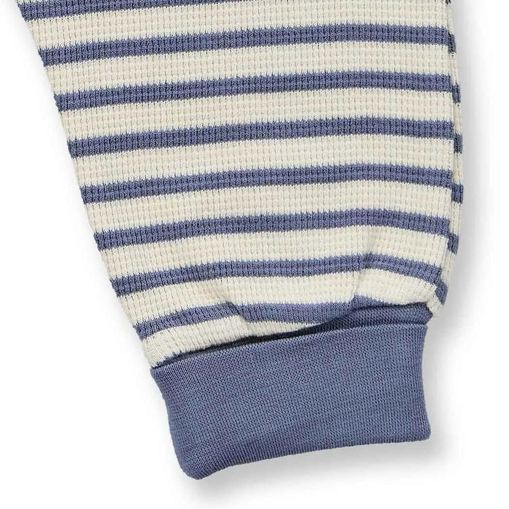 Babyhose blaugrau-weiß geringelt, Modell SJORS