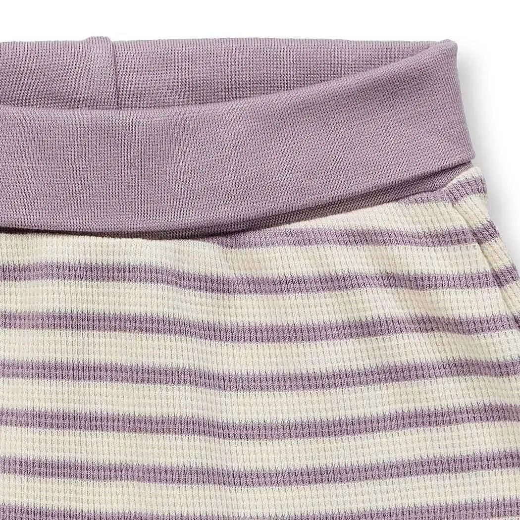 Babyhose mauve-weiß geringelt, Modell SJORS