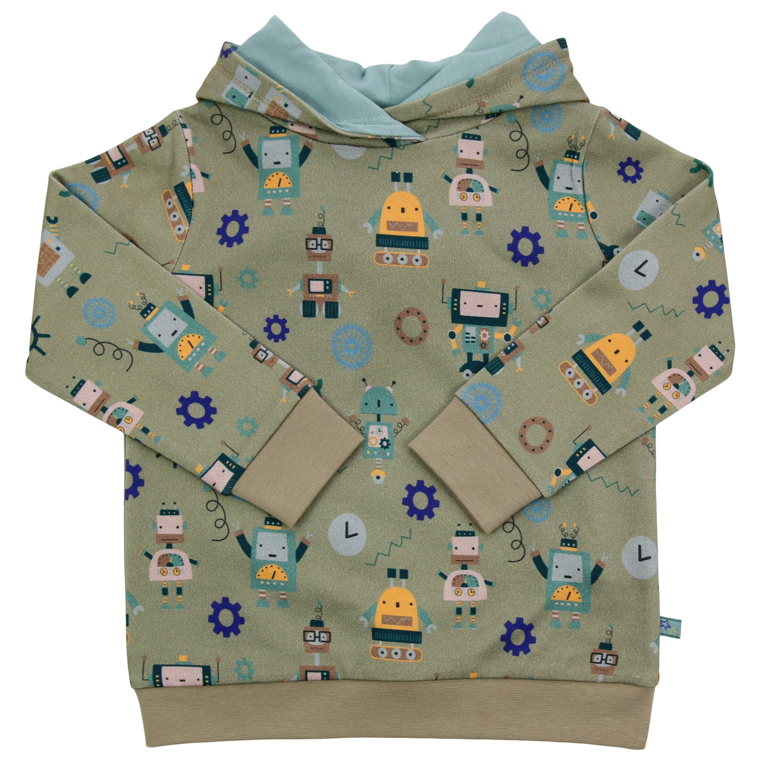 Hoodie Sweatshirt mit Roboterdruck