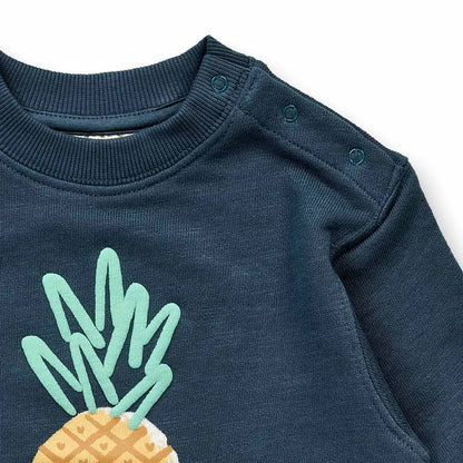 Baby Sweatshirt mit Ananas-Druck, Modell SIAM