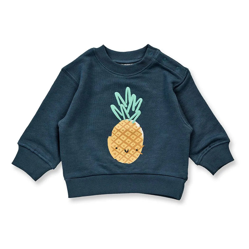 Baby Sweatshirt mit Ananas-Druck, Modell SIAM