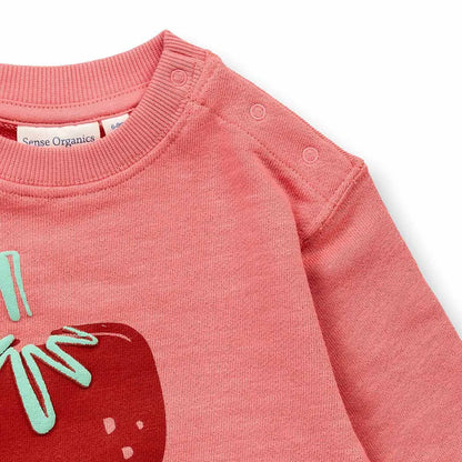 Baby Sweatshirt mit Erdbeerdruck, Modell SIAM