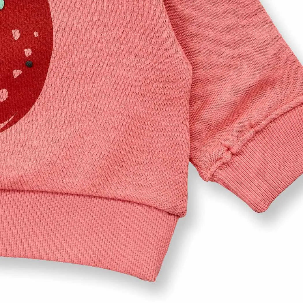Baby Sweatshirt mit Erdbeerdruck, Modell SIAM