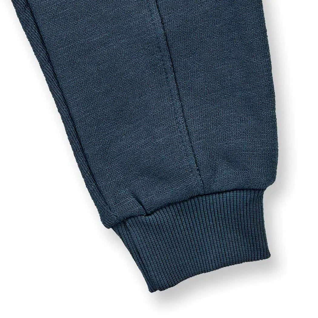 Baby Sweathose in dunklem Petrol, Modell HAUKE