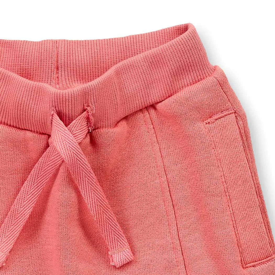 Baby Sweathose in pfirsichrosa, Modell HAUKE