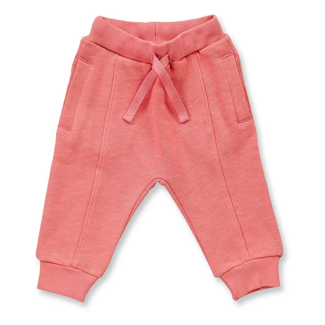 Baby Sweathose in pfirsichrosa, Modell HAUKE