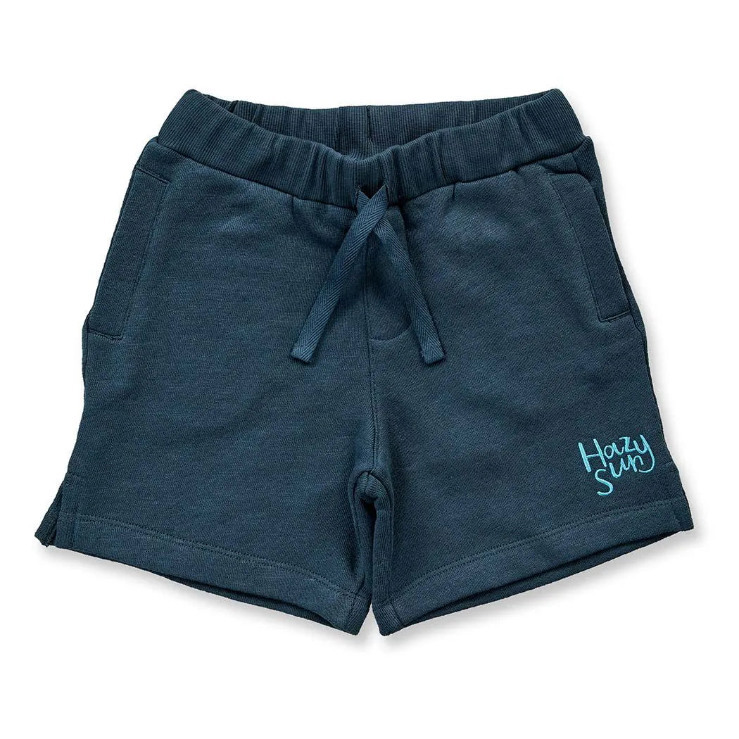 Kinder Shorts in dunklem Petrol, Modell JAKUB