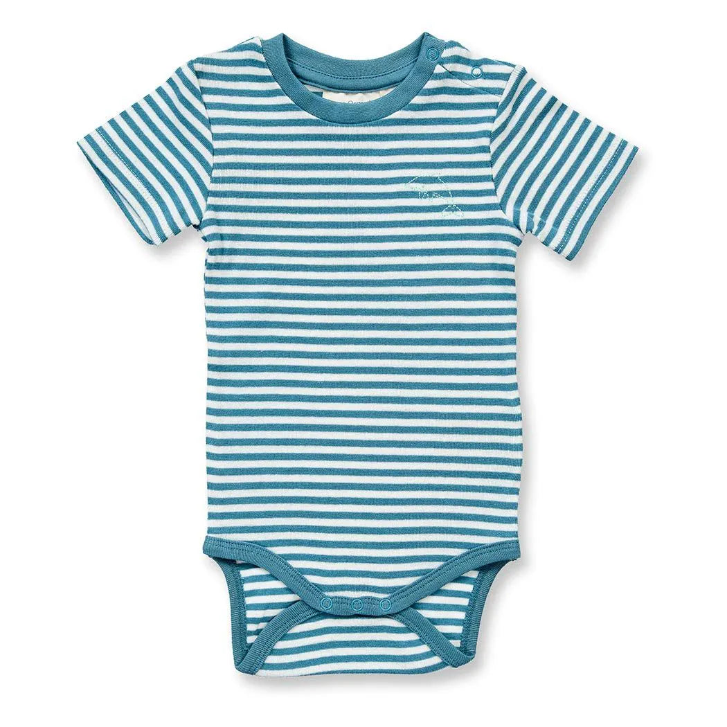 Baby Body blau-weiß geringelt, Modell VARIN