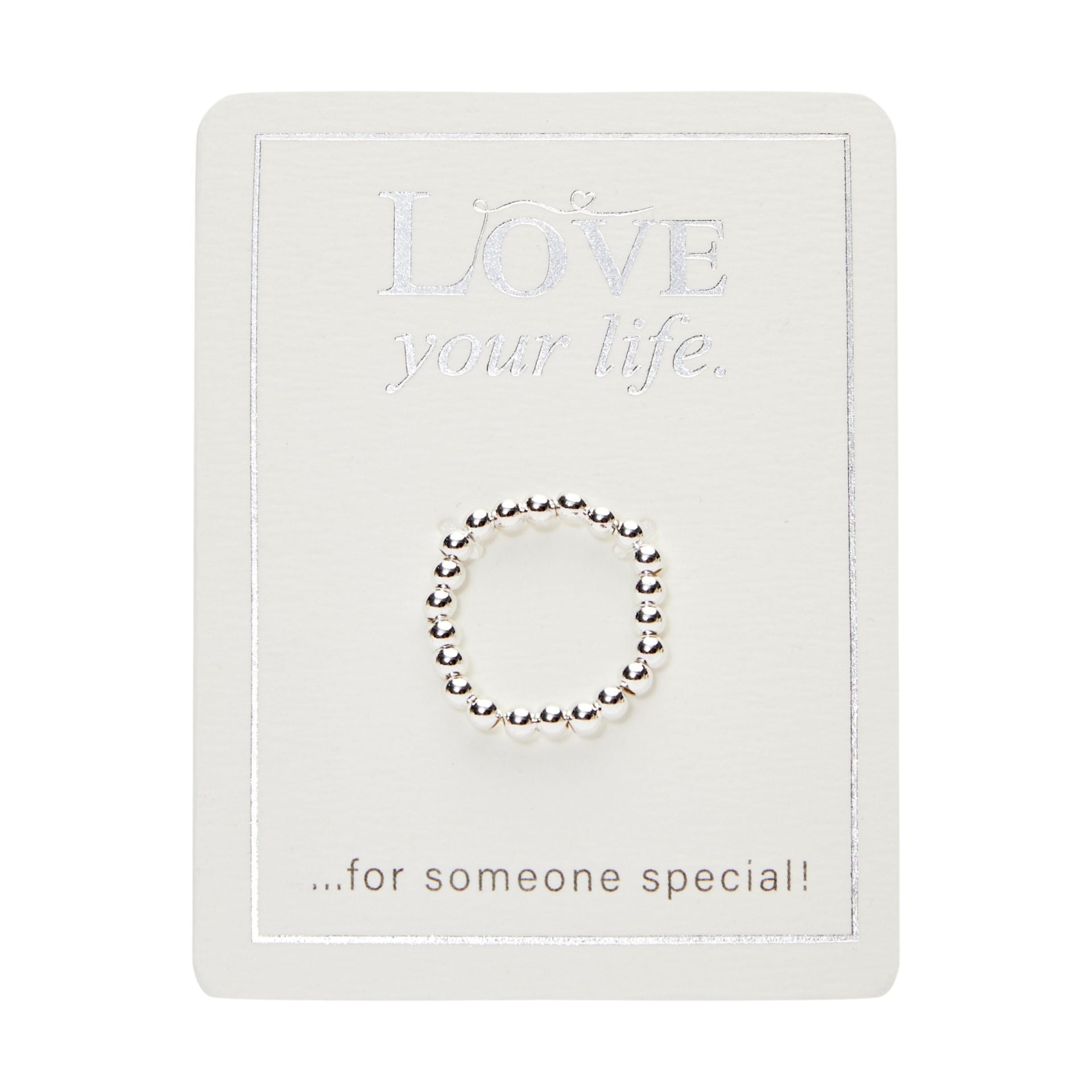 Ring - Love your life - versilbert