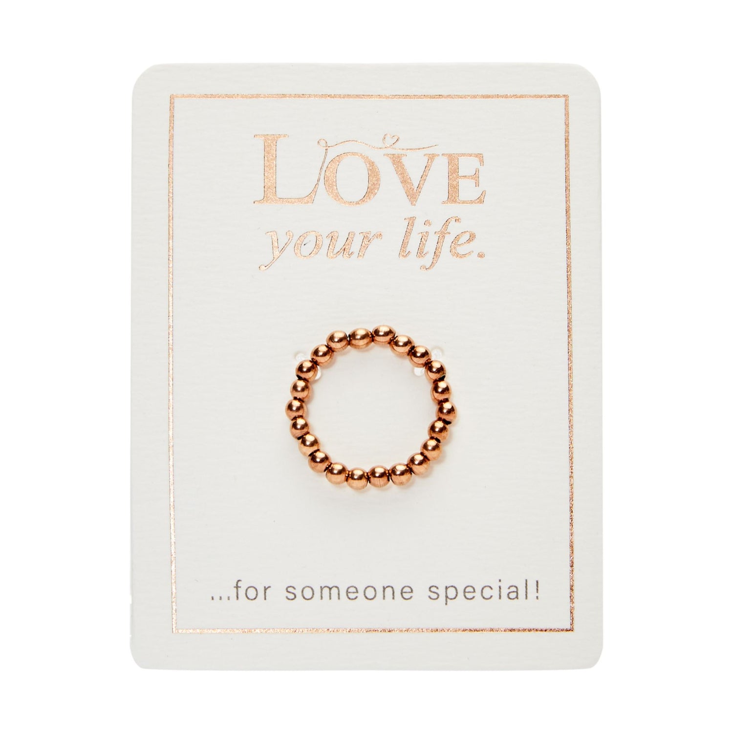Ring - Love your life - rosevergoldet