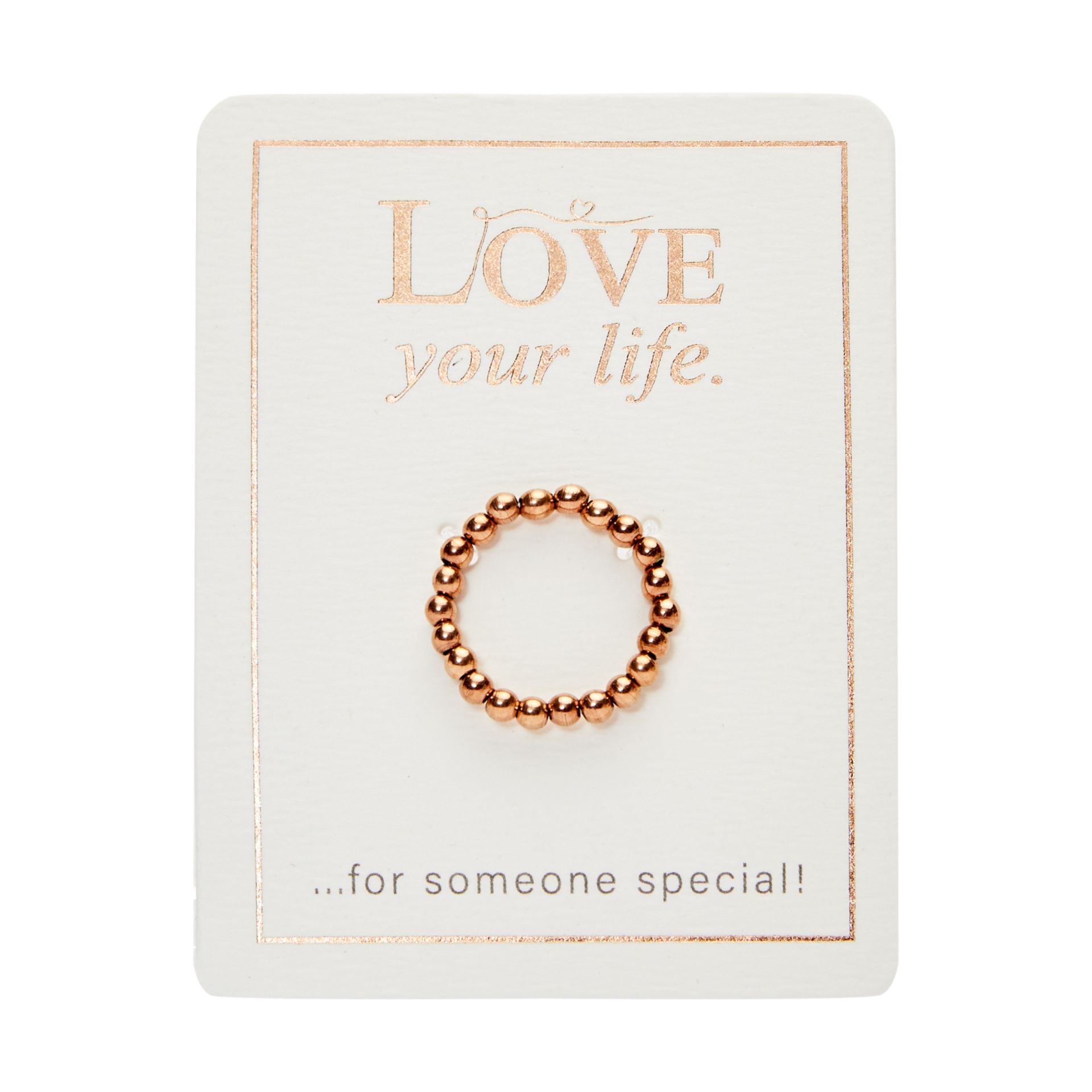 Ring - Love your life - rosevergoldet