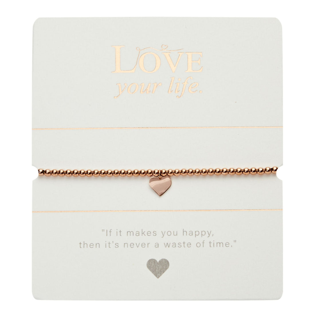 Kugelarmband - Love your life - Herz