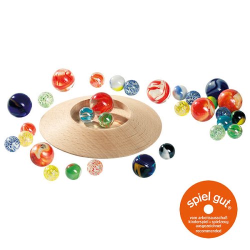 Murmelspiel mit Holzteller
