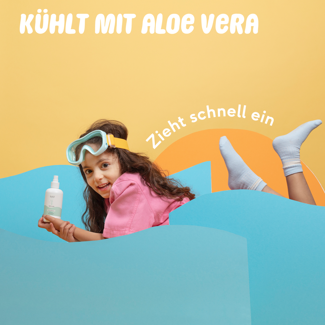 Kühlendes Aftersun-Spray für Baby &amp; Kind, 0% Parfüm