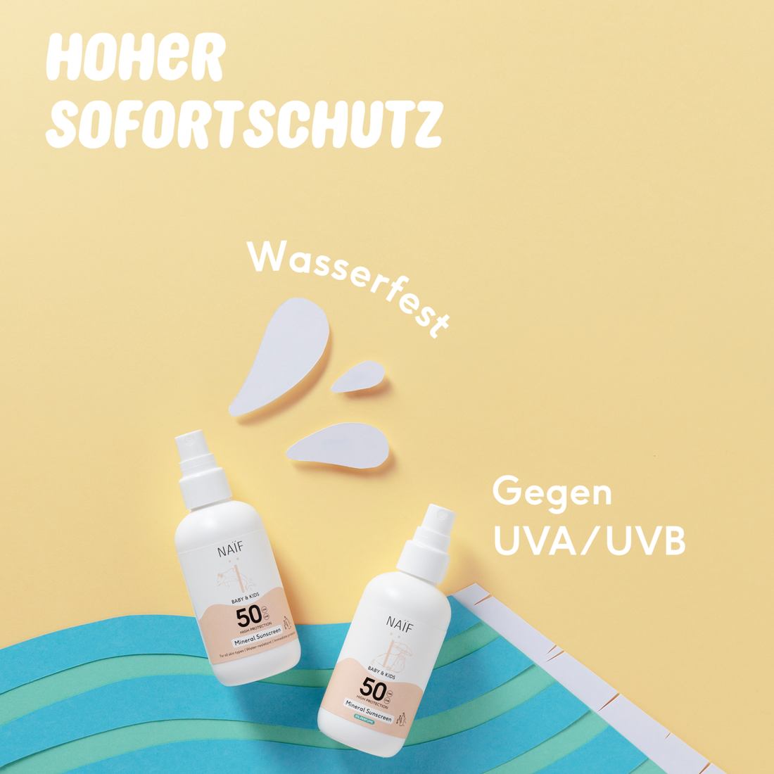 Sonnenschutzspray mit natürlichen UV-Filtern - Sunscreen Baby &amp; Kids LSF 50, 0 % Parfüm