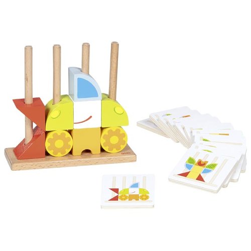 Steckspiel Vario mit 12 Vorlagekärtchen