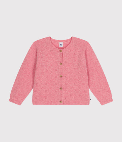 Kinder Cardigan aus Strick mit Wollanteil