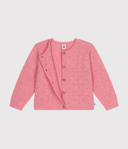 Kinder Cardigan aus Strick mit Wollanteil