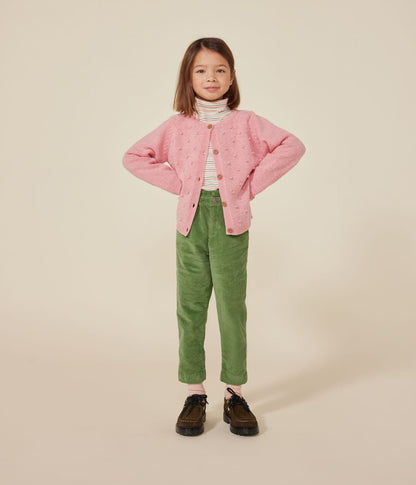Kinder Cardigan aus Strick mit Wollanteil