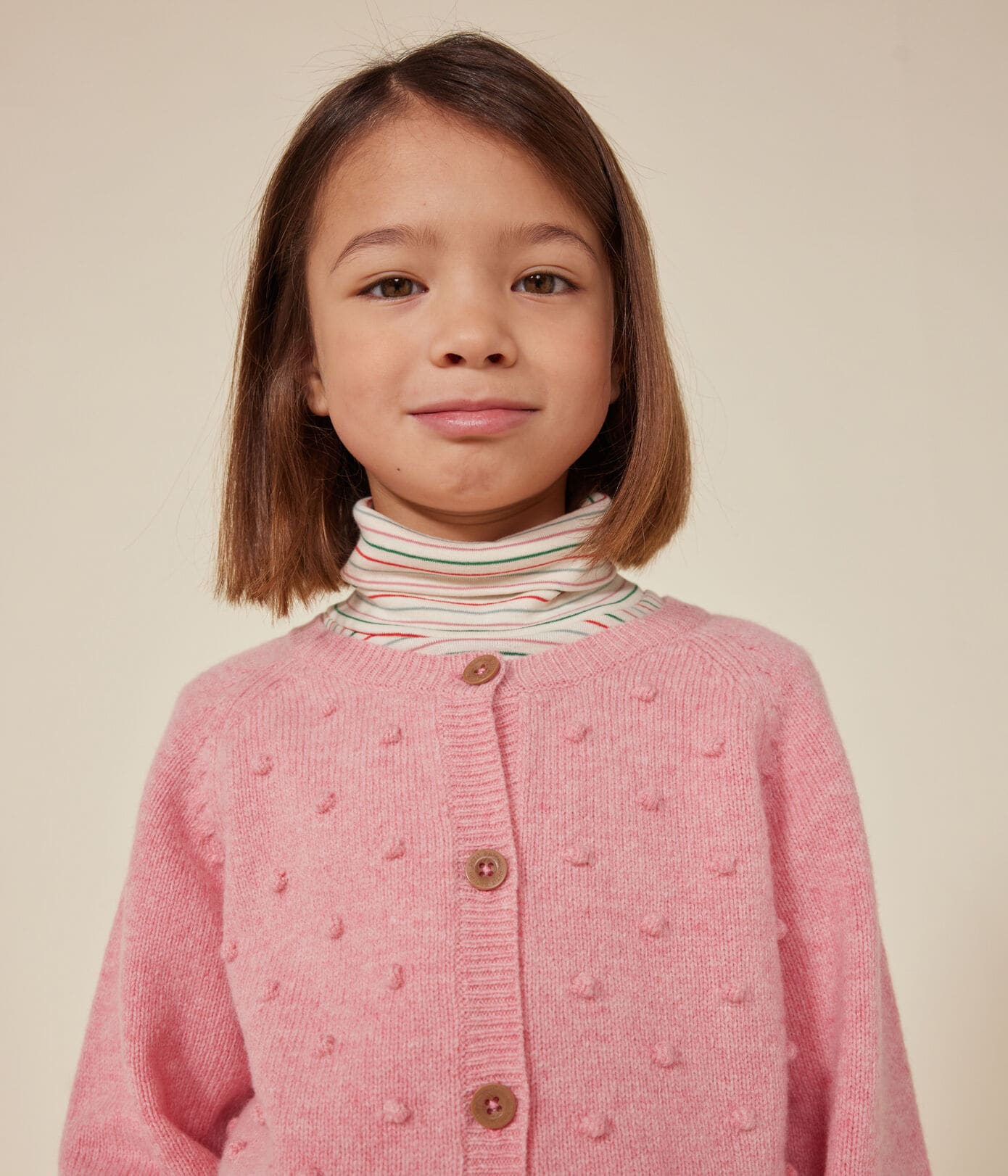 Kinder Cardigan aus Strick mit Wollanteil