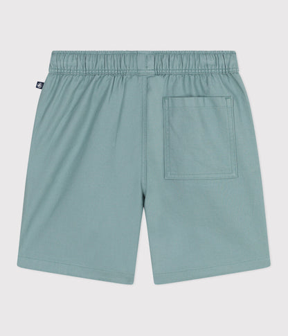 Kinder-Bermudashorts aus einfarbiger Baumwolle